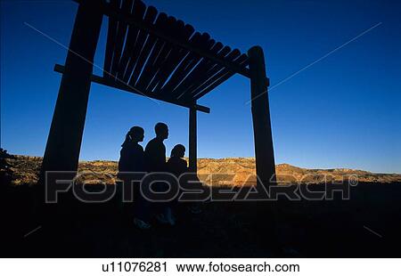 Stock Image - Watching the sunset over Palo Duro Canyon. Fotosearch