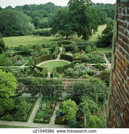 Aerial view of garden at Sissinghurst View Large Photo Image Stock Photography - Aerial view of garden at Sissinghurst. Fotosearch