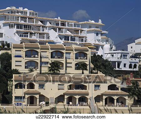 Picture - Apartment buildings in holiday village in Southern Spain. Fotosearch