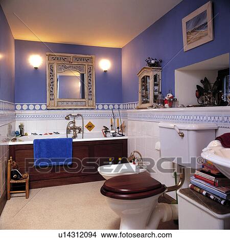 Picture - Bath, Bidet and Toilet in Bathroom. Fotosearch