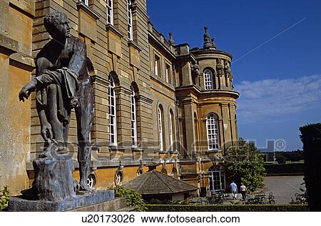 Blenheim Palace, Woodstock, near Oxford, Oxfordshire, England. Male statue in upper water terrace View Large Photo Image Stock Photograph - Blenheim Palace, Woodstock, near Oxford, Oxfordshire, England. Male statue in upper water terrace. Fotosearch