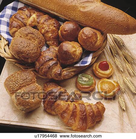breakfast, croissant, bread, roll, food View Large Photo Image Stock Photo - breakfast, croissant, bread, roll, food. Fotosearch