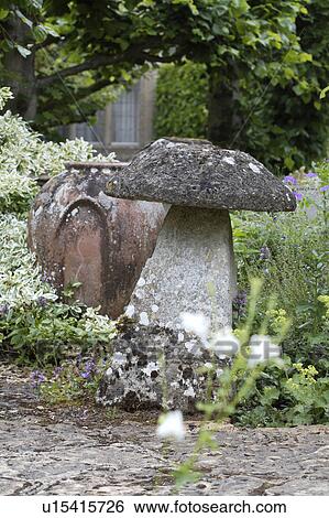 Stock Photograph - Close-up of antique staddlestone. Fotosearch