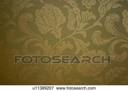 Close-up of Arts & Crafts style wallpaper View Large Photo Image Stock Photo - Close-up of Arts & Crafts style wallpaper. Fotosearch