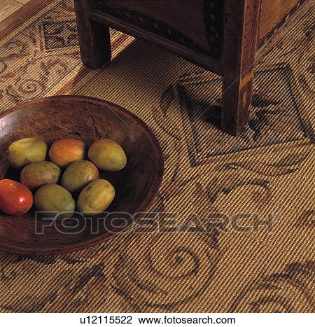 Close-up of fruit in wooden bowl on carpet View Large Photo Image Stock Image - Close-up of fruit in wooden bowl on carpet. Fotosearch