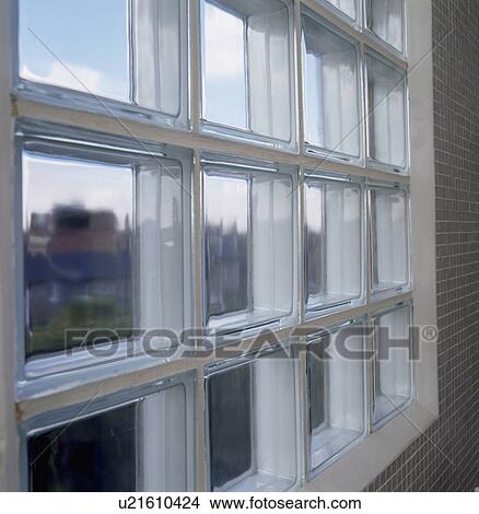 Close-up of glass brick window View Large Photo Image Picture - Close-up of glass brick window. Fotosearch