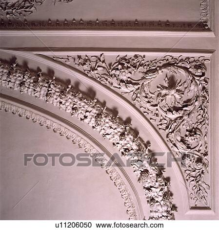 Close-up of ornate plasterwork on ceiling View Large Photo Image Stock Image - Close-up of ornate plasterwork on ceiling. Fotosearch
