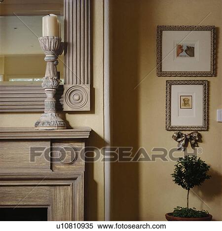 Close-up of wooden candlestick on mantelpiece View Large Photo Image Stock Photography - Close-up of wooden candlestick on mantelpiece. Fotosearch