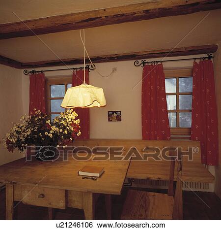 cottage, interior, fixed, brown, red, traditional, interiors View Large Photo Image Stock Photograph - cottage, interior, fixed, brown, red, traditional, interiors. Fotosearch