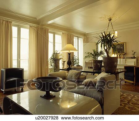 Cream apartment living and dining room View Large Photo Image Stock Photo - Cream apartment living and dining room. Fotosearch