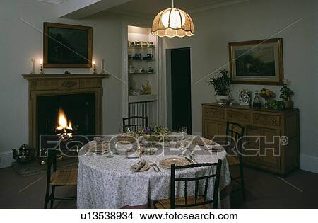Picture - crockery, interior, settings, diningrooms, hr 576, lighting, interiors. Fotosearch