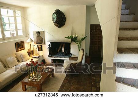 Fireplace in modern living room View Large Photo Image Stock Photography - Fireplace in modern living room. Fotosearch