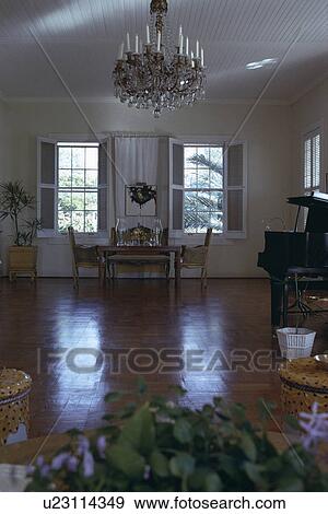 Stock Photo - floors, interior, lighting, diningrooms, interiors. Fotosearch