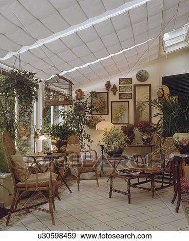 Stock Photo - France, livingrooms, town, traditional, neutral, interiors. Fotosearch