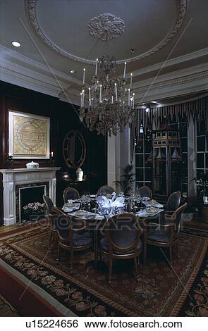 Stock Photograph - furniture, interior, traditional, diningrooms, interiors, chairs. Fotosearch