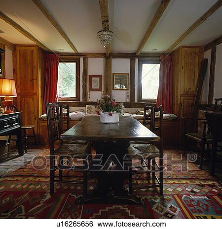 Stock Photograph - furniture, interior, traditional, diningrooms, interiors, chairs. Fotosearch