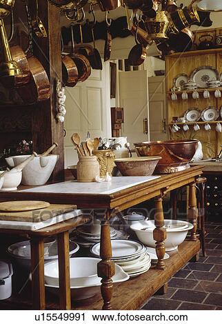 furniture, kitchens, country, interior, tables, interiors View Large Photo Image Stock Image - furniture, kitchens, country, interior, tables, interiors. Fotosearch