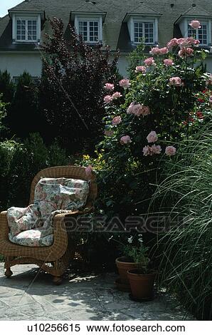 Furniture on patio of house in France View Large Photo Image Stock Photography - Furniture on patio of house in France. Fotosearch