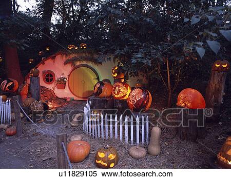 Stock Photography - Halloween pumpkins in USA. Fotosearch