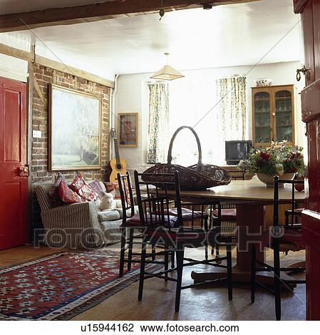 Stock Image - interior, traditional, dining rooms, interiors. Fotosearch