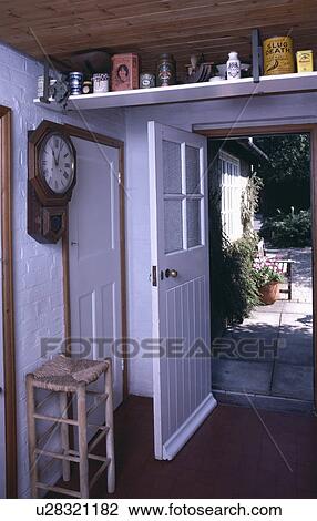 Stock Image - interiors, interior, doors, stools, furniture, halls. Fotosearch