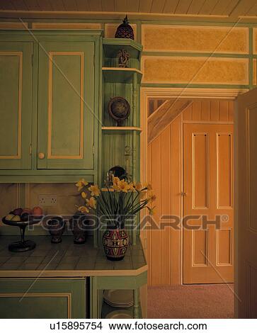 Picture - kitchen, traditional, detail, details, yellow, general. Fotosearch