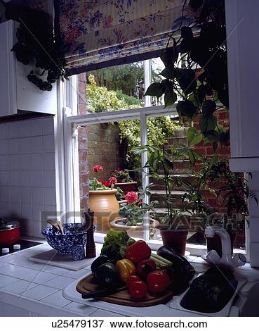Stock Photo - kitchens, interior, interiors, blinds, windows, cookery . Fotosearch