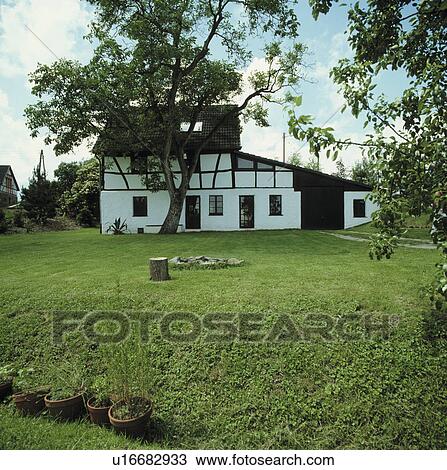 Stock Image - lawn, traditional, country, germany, lawns, exteriors. Fotosearch