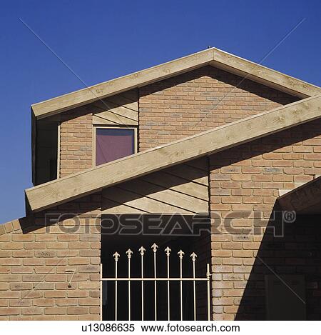 Modern brick town house View Large Photo Image Stock Photography - Modern brick town house. Fotosearch