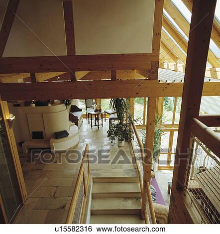 Stock Photograph - modern, interior, birdseye, germany, country, interiors. Fotosearch