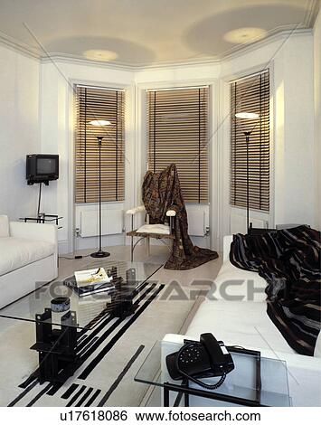 Modern Livingroom with two Sofas. View Large Photo Image Stock Photograph - Modern Livingroom with two Sofas.. Fotosearch