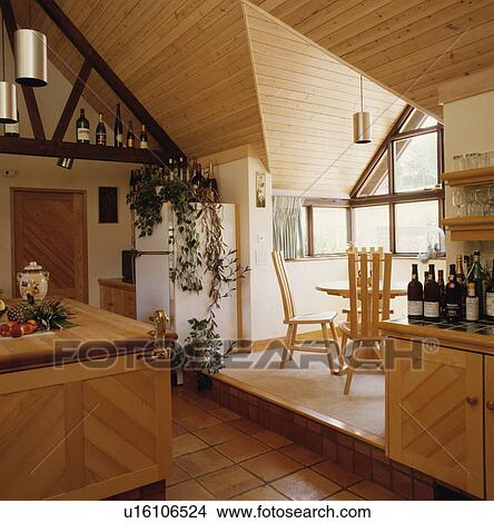 Picture - neutral, interior, modern, ceiling, extension, interiors. Fotosearch