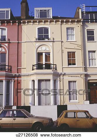 Neutral Victorian terraced house in North London View Large Photo Image Stock Photo - Neutral Victorian terraced house in North London. Fotosearch
