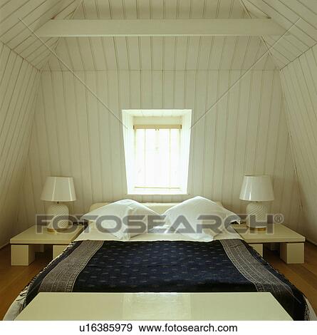 Oriental style bedroom in the attic of house. View Large Photo Image Stock Photo - Oriental style bedroom in the attic of house.. Fotosearch