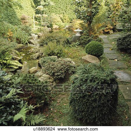 Oriental-style green garden View Large Photo Image Picture - Oriental-style green garden. Fotosearch