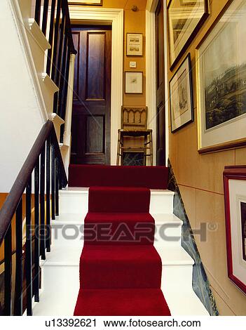 red, interior, stairs, traditional, hr 769, staircase, interiors View Large Photo Image Stock Image - red, interior, stairs, traditional, hr 769, staircase, interiors. Fotosearch