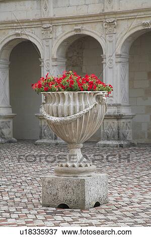 sculpture, courtyard, red, containers, gardens View Large Photo Image Stock Photo - sculpture, courtyard, red, containers, gardens. Fotosearch