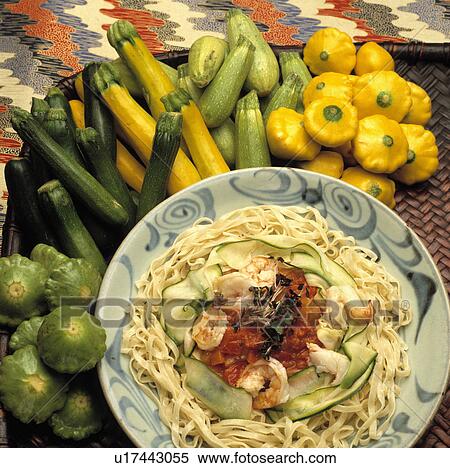 squash, main, green, yellow, prawn, zuchini, food View Large Photo Image Stock Photography - squash, main, green, yellow, prawn, zuchini, food. Fotosearch