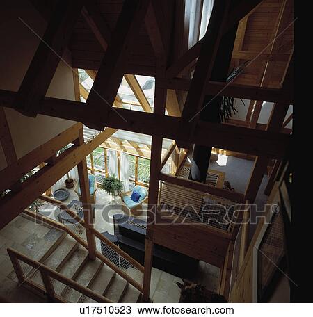 stairs, interior, beams, architectural, brown, interiors View Large Photo Image Stock Image - stairs, interior, beams, architectural, brown, interiors. Fotosearch