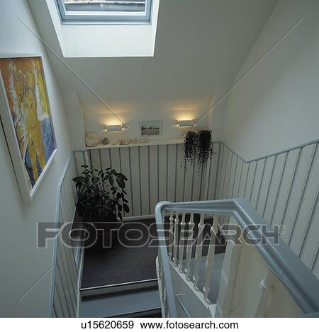 Stock Photo - stairs, interior, modern, lighting, fixed, landings, interiors. Fotosearch