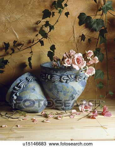 Stock Image - Still-Life of pink roses. Fotosearch
