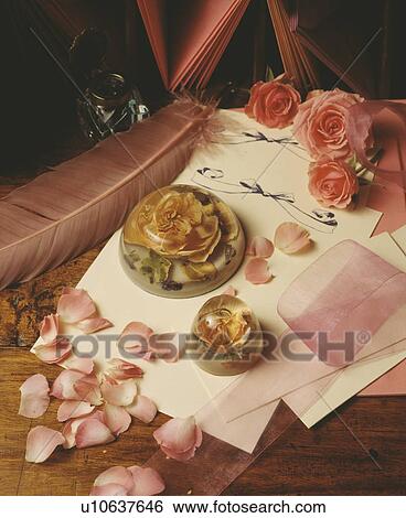 Stock Photograph - Still-Life of pink roses. Fotosearch