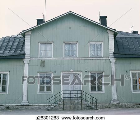 Stock Image - Traditional grey wooden country house in France . Fotosearch