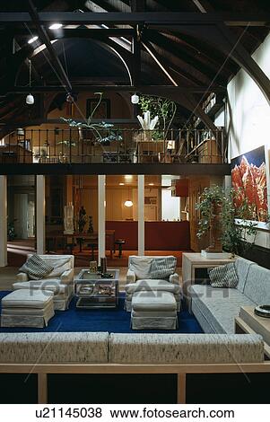 Traditional living room in barn conversion View Large Photo Image Stock Photo - Traditional living room in barn conversion. Fotosearch