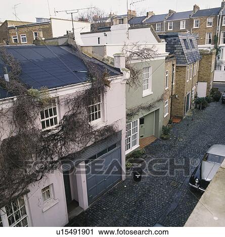 Stock Image - Traditional London mews houses. Fotosearch