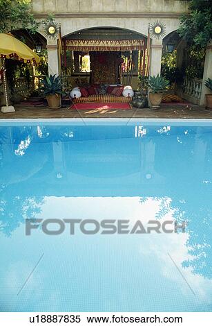 Traditional mediterranean swimming pool  View Large Photo Image Stock Photography - Traditional mediterranean swimming pool . Fotosearch