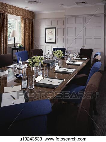 Well-lit modern designer decorated boardroom. View Large Photo Image Stock Image - Well-lit modern designer decorated boardroom.. Fotosearch
