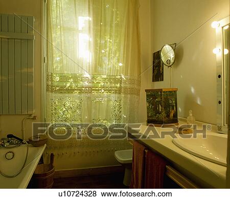 white bathroom curtains