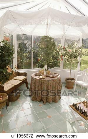 White umbrellas in conservatory View Large Photo Image Stock Image - White umbrellas in conservatory. Fotosearch