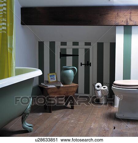 Bathroom with Striped Theme. View Large Photo Image Stock Image - Bathroom with Striped Theme.. Fotosearch